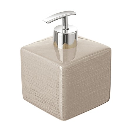 2 - Dispenser sapone in ceramica beige linea Cuba