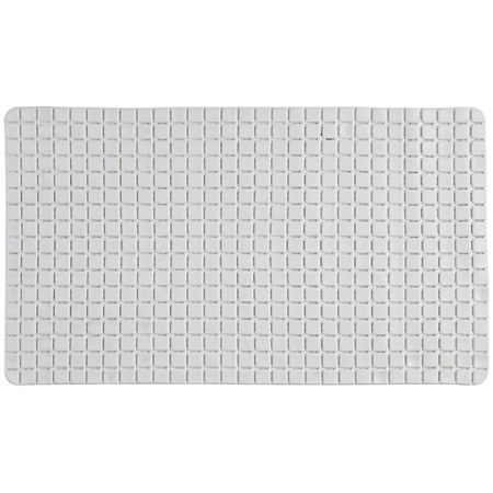 2 - Tappeto antiscivolo in pvc bianco mosaico rettangolare