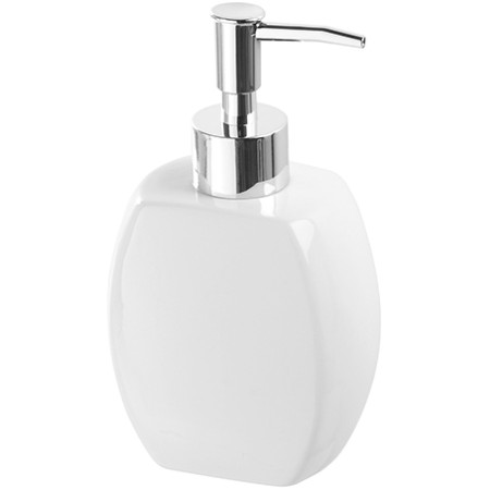 2 - Dispenser sapone in ceramica bianco linea Parigi