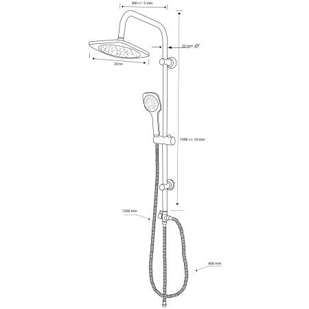 4 - Colonna doccia Platinum H105cm