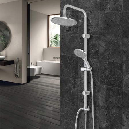 2 - Colonna doccia Platinum H 93 cm soffione tondo