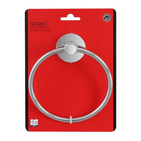 2 - Porta salviette ad anello in cromall linea Sprint