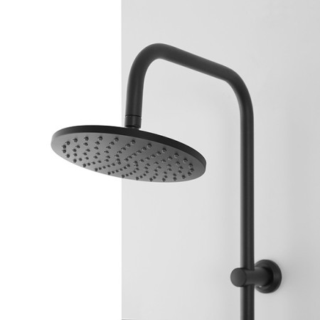 5 - Colonna doccia in acciaio nero opaco Platinum H105cm