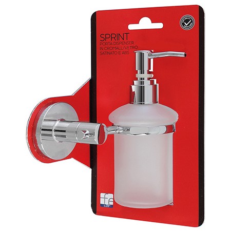 2 - Porta dispenser cromall e vetro satinato linea Sprint