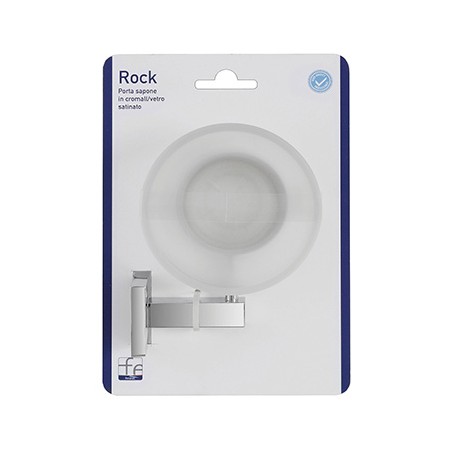 2 - Porta sapone cromall e vetro satinato linea Rock