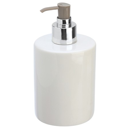 2 - Dispenser sapone in ceramica bianco linea Cily