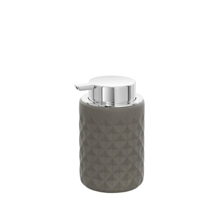 2 - Dispenser sapone in ceramica grigio linea Texas