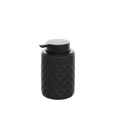 2 - Dispenser sapone in ceramica nero linea Texas