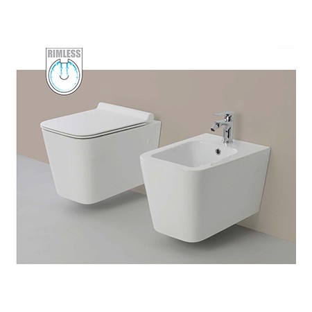 2 - Bidet Linea Q in ceramica sospeso