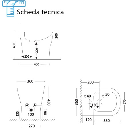 2 - Bidet linea Kia da terra