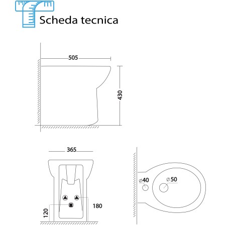 2 - Bidet linea Mia da terra