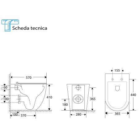 2 - Vaso Linea Spin in ceramica da terra