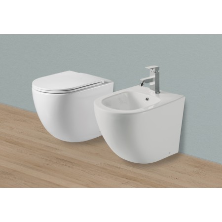 2 - Bidet Linea Spin in ceramica bianco lucido