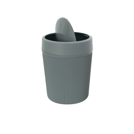 2 - Pattumiera in plastica 4.2 Lt grigia linea Colorado