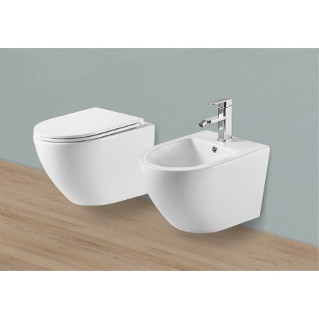 2 - Bidet Linea Spin in ceramica sospeso