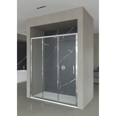 2 - Porta scorrevole trasparente linea T-Squared da 170 cm