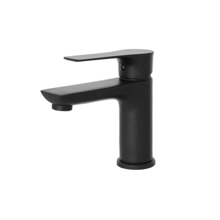 2 - Miscelatore lavabo nero opaco serie Flat