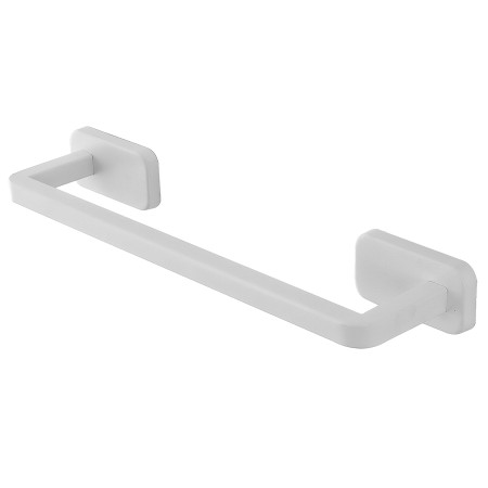 2 - Porta asciugamani in acciaio inox bianco da 35 cm linea Cubik