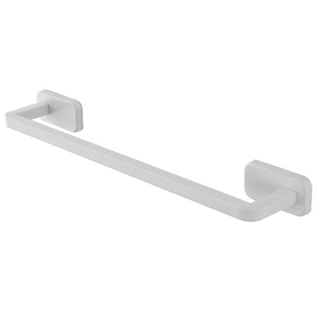 2 - Porta asciugamani in acciaio inox bianco da 45 cm linea Cubik