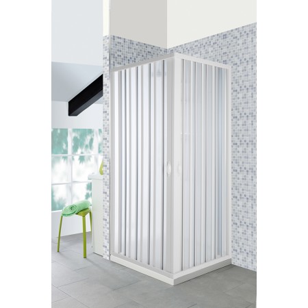 2 - Box doccia estendibile in pvc 80/90 x 80/90 cm linea Aurora