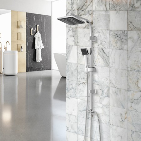 2 - Colonna doccia Platinum H 93 cm soffione quadrato